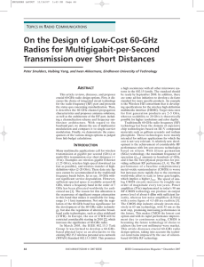 On the Design of Low-Cost 60-GHz Radios for Multigigabit