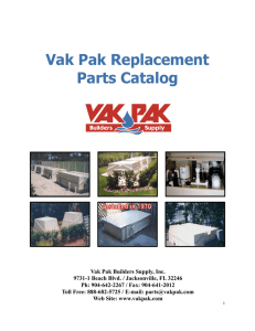 Vak Pak Replacement Parts Catalog