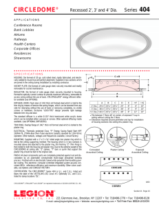 404 Series Circledome® Recessed 2`,3`and 4