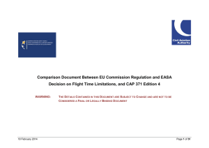Gap analysis between EASA Regulations and CAP 371