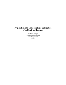 Preparation of a Compound and Calculation of an