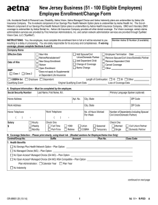 New Jersey Business Employee Enrollment/Change Form (51