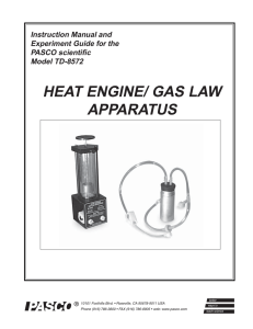 HEAT ENGINE/ GAS LAW APPARATUS