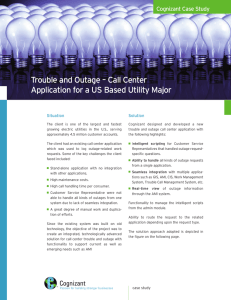Trouble and Outage – Call Center Application for a US Based Utility