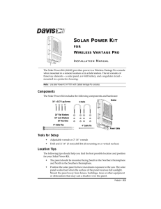 solar power kit - Davis Instruments