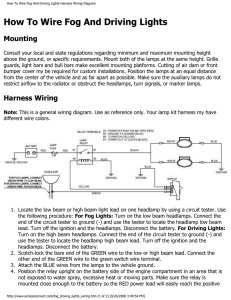 How To Wire Fog And Driving Lights Harness Wiring Diagram
