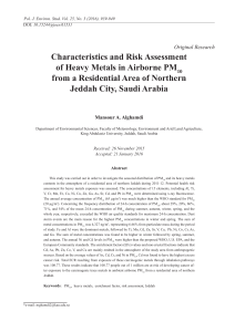 Characteristics and Risk Assessment of Heavy Metals in Airborne