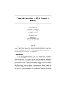 Power Optimization in VLSI Layout: A Survey