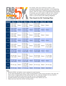 The Couch to 5k Training Plan Tips