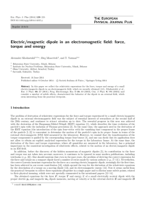 Electric/magnetic dipolein an electromagnetic field: force, torque and