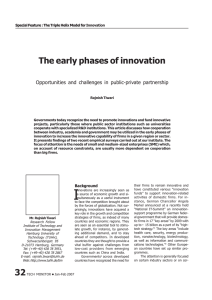 The early phases of innovation