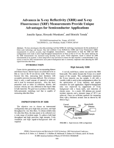 Advances in X-ray Reflectivity (XRR) and X-ray