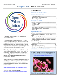 The Hopkins Med LiveWell Newsletter