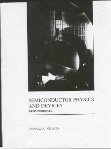 SEMICONDUCTOR PHYSICS AND DEVICES