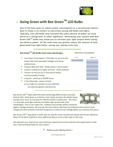 Going Green with Bee Green LED Bulbs