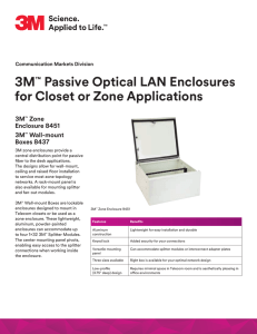 3M™ Passive Optical LAN Enclosure Data Sheet