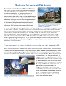 Physics and Astronomy at SUNY Geneseo