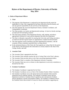 Bylaws of the Department of Physics, University of Florida May 2014