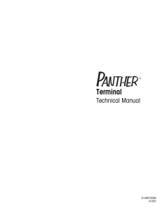 METTLER TOLEDO PANTHER Terminal Technical Manual