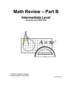 Math Review – Part B
