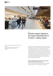 Powerful ambient lighting in the airport: Refurbishment of Terminal 1
