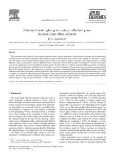 Polarized task lighting to reduce reflective glare in open