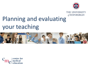 Planning and evaluating your teaching