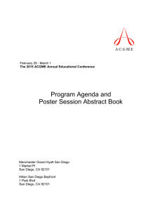 Program Agenda and Poster Session Abstract Book