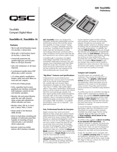 QSC TouchMix-16 Specifications
