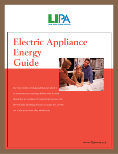 Electric Appliance Energy Guide