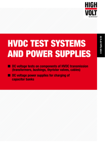 hvdc test systems and power supplies