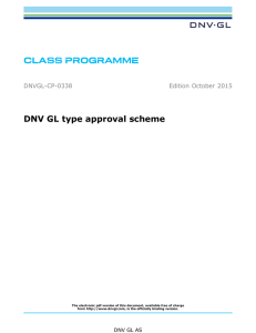 DNVGL-CP-0338 DNV GL type approval scheme
