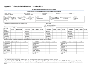 Appendix C: Sample Individualized Learning Plan