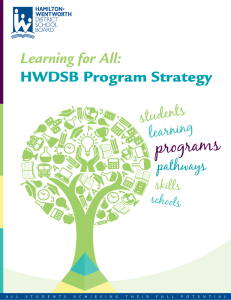 Learning for All: HWDSB Program Strategy