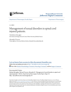 Management of sexual disorders in spinal cord injured patients.