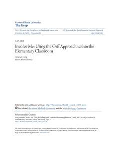 Involve Me: Using the Orff Approach within the Elementary Classroom