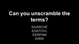 Can you unscramble the terms?