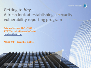 Getting to Hey -- A fresh look at establishing a Security