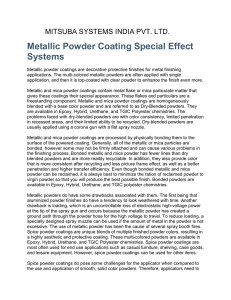 Metallic Powder Coating Special Effect Systems