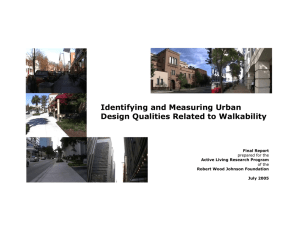 Identifying and Measuring Urban Design Qualities Related to