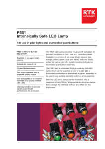 P861 Intrinsically Safe LED Lamp