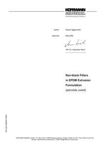 Non-black Fillers in EPDM Extrusion Formulation (peroxide cured)