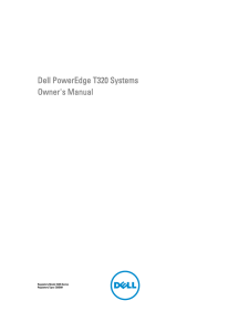 Dell PowerEdge T320 Systems Owner`s Manual