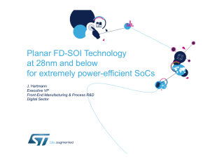 Planar FD-SOI Technology at 28nm and below for