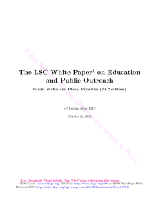 Public "Beta" Release of 2012-2013 EPO White Paper - DCC