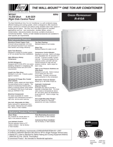 THE WALL-MOUNT™ ONE TON AIR CONDITIONER