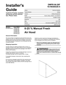 0 to 25 Percent Manual Fresh Air Hood