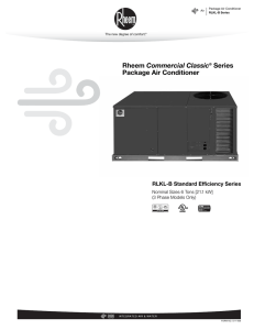 Rheem Commercial Classic® Series Package Air Conditioner