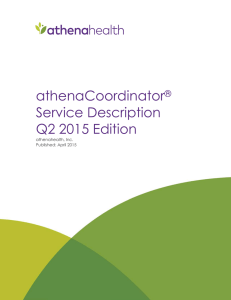 The athenaCoordinator Service Description