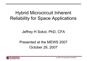 Hybrid Microcircuit Inherent Reliability for Space Applications